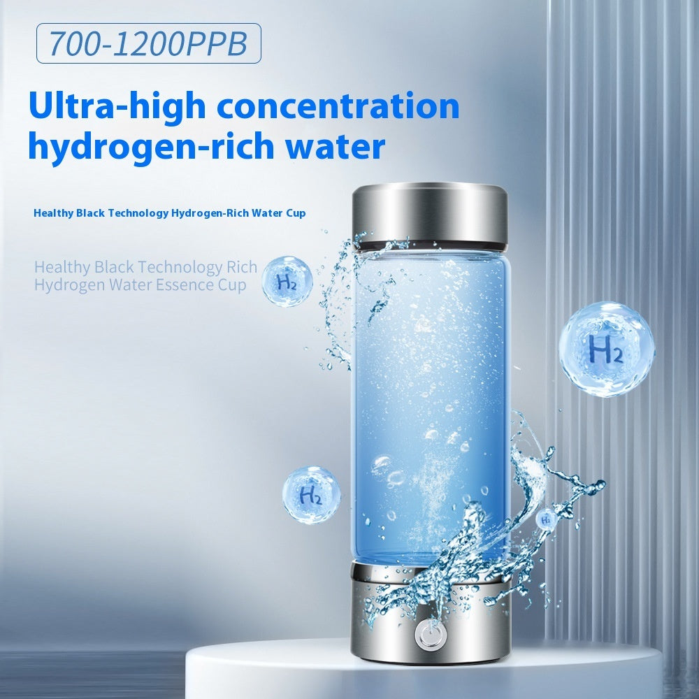 SPE PEM Hydrogen Rich Water Bottle – 420ml Antioxidant Water Ionizer for Travel and Fitness