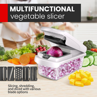 Stainless Steel Vegetable Slicer and Chopper – Best Kitchen Gift Multifunctional Mandoline Slicer Set