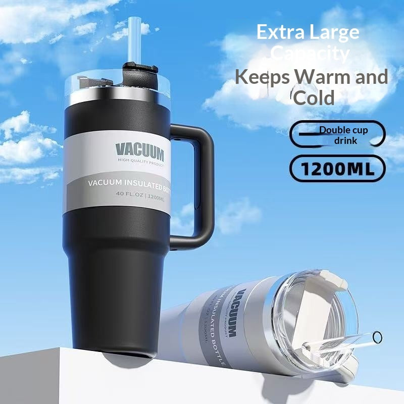 40oz Iced Coffee Tumbler – Durable 1200ml 304 Stainless Steel Cold Drink Tumbler