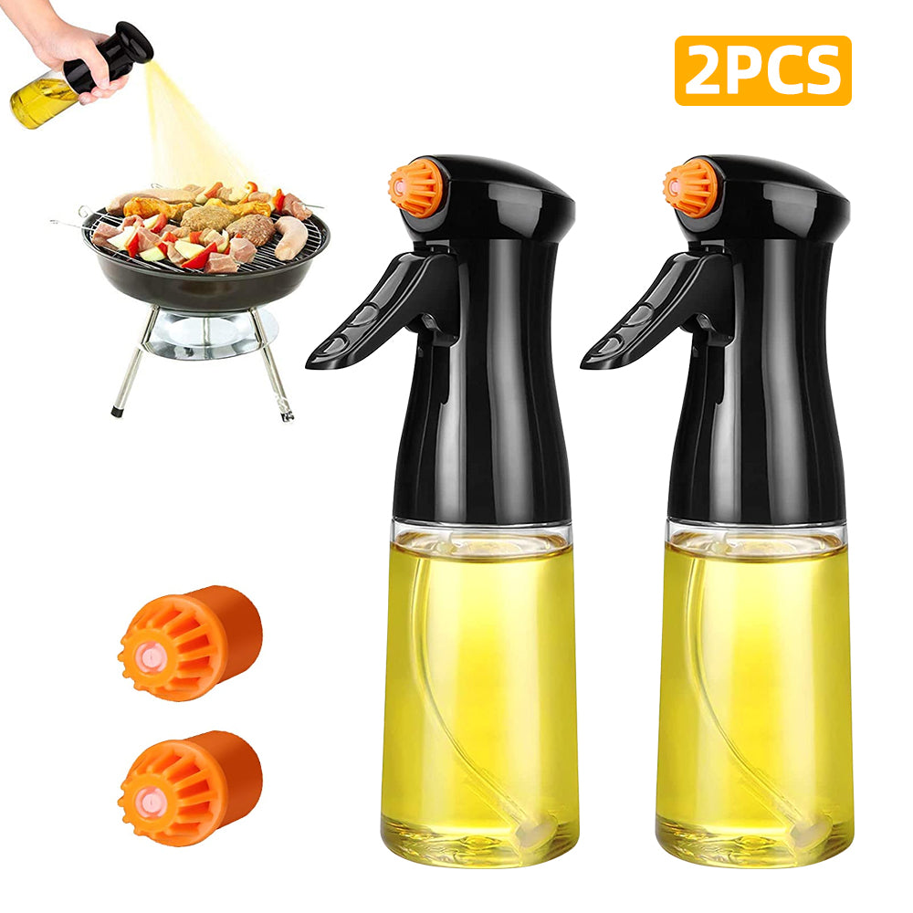 Glass Oil Spray Bottle – 220ml Transparent Glass Oil Mister for Healthy Cooking