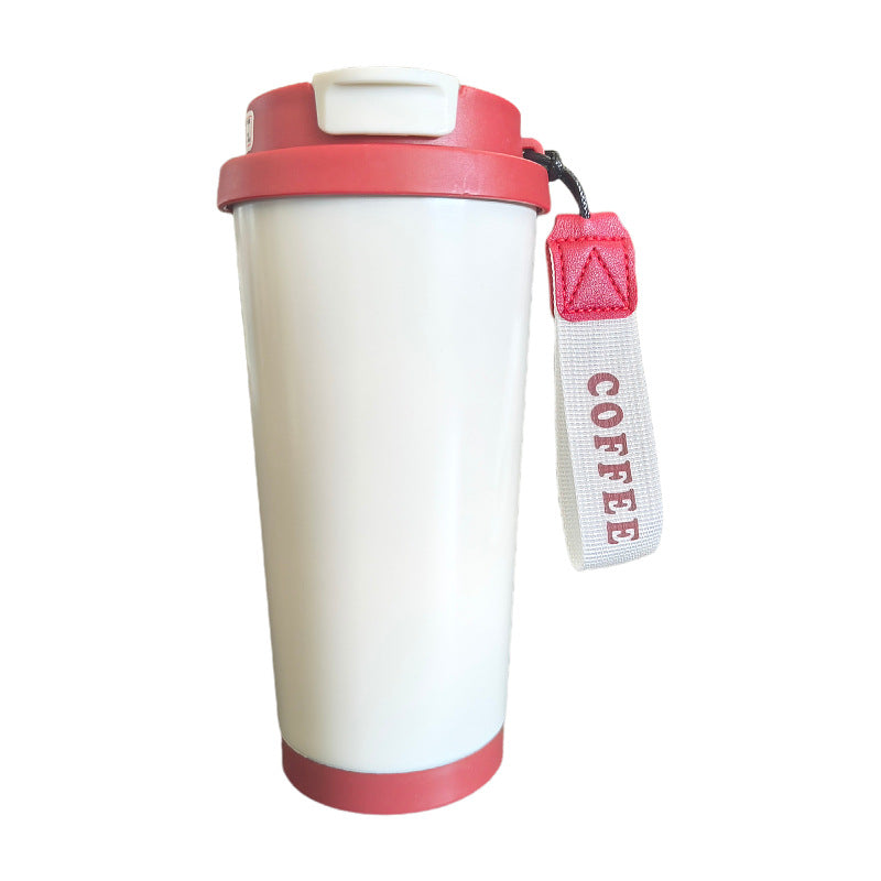 Stainless Steel Portable Coffee Cup – Travel Friendly 550ml Floral Vacuum Insulated Cup