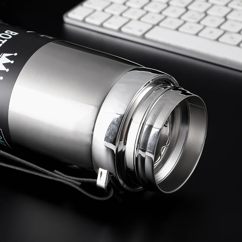 316 Stainless Steel Bullet Sling Water Bottle – 1000ml Large Capacity Vacuum Insulated Sports Bottle