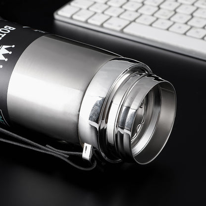 316 Stainless Steel Bullet Sling Water Bottle – 1000ml Large Capacity Vacuum Insulated Sports Bottle