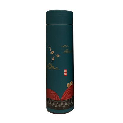 Guochao Smart Temp Stainless Steel Water Cup – 500ml Smart Temperature Display Chinese Style Cup