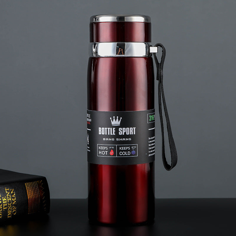 316 Stainless Steel Bullet Sling Water Bottle – 1000ml Modern Design Vacuum Insulated Sports Bottle