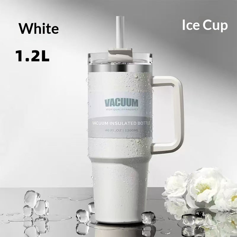 40oz Iced Coffee Tumbler – High Quality 1200ml 304 Stainless Steel Cold Beverage Cup with Lid