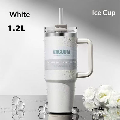 40oz Iced Coffee Tumbler – High Quality 1200ml 304 Stainless Steel Cold Beverage Cup with Lid