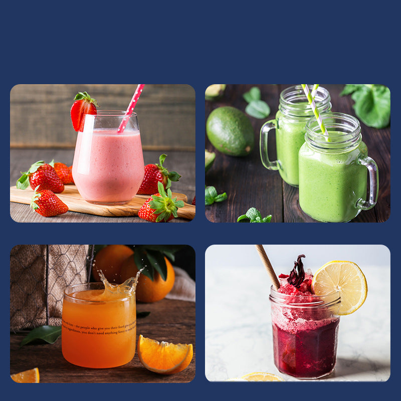 6-Blade Portable Blender – BPA-Free 400ml USB Rechargeable Personal Blender Cup