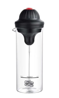 Electric Milk Frother with Glass Jar – Modern Design Electric Frother for Home Coffee Bar