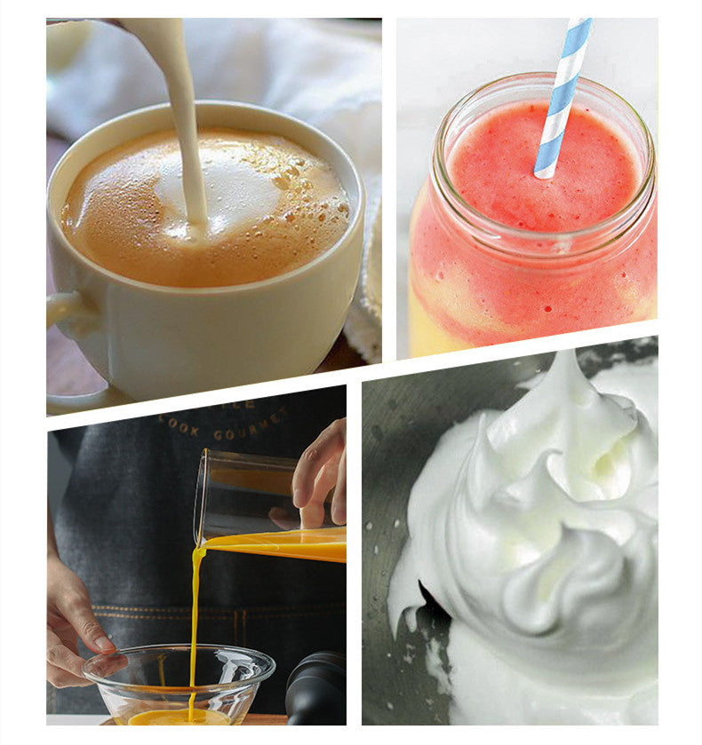 Electric Milk Frother with Glass Jar – 304 Stainless Steel Handheld Coffee Foam Maker