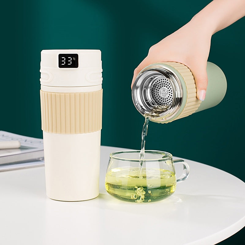 Intelligent Temperature Display Coffee Cup – 480ml Smart Temp Display Stainless Steel Coffee Mug