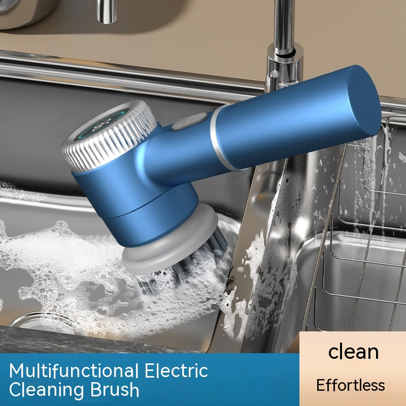 Electric Spin Dish Scrubber – Portable Handheld Wireless Scrubber for Kitchen and Bathroom Tile