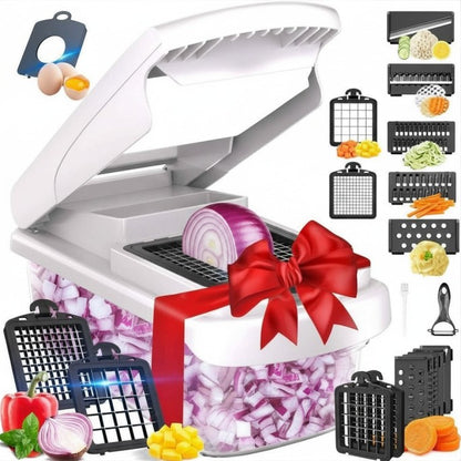 Dineluxco 15-in-1 Vegetable Chopper with Container – Multifunctional Food Prep Tool