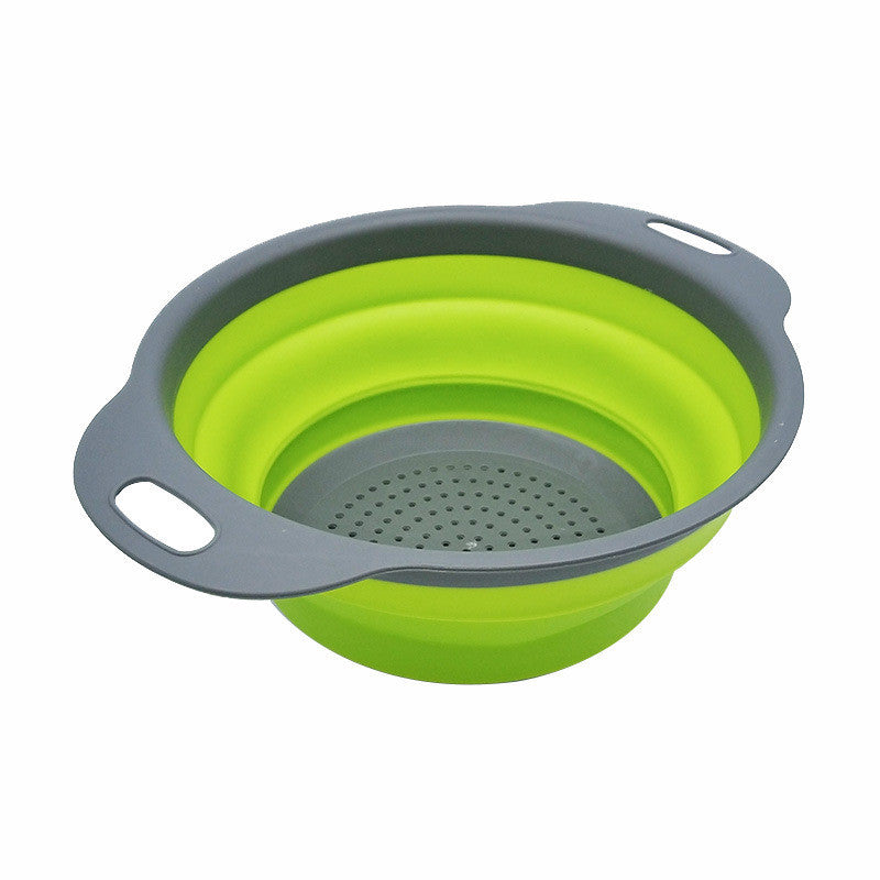 Foldable Silicone Colander – BPA-Free Silicone Fruit and Vegetable Washing Basket