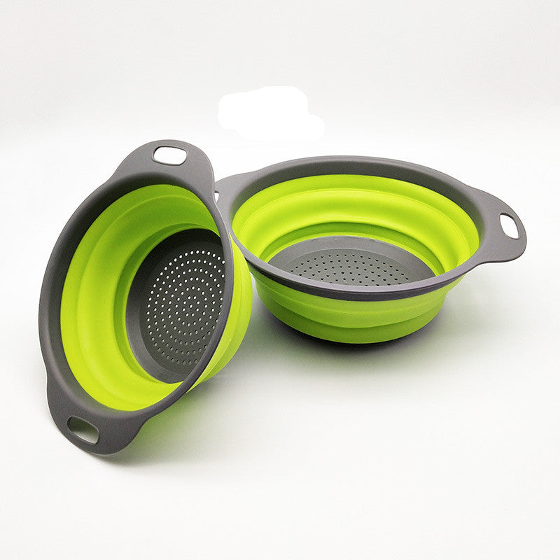Foldable Silicone Colander – Compact Fold Silicone Kitchen Strainer and Colander