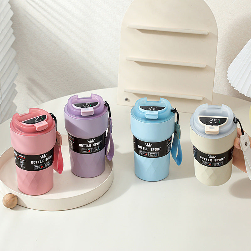 Smart Temperature Coffee Tumbler – Portable 510ml Vacuum Insulated Stainless Steel Coffee Cup
