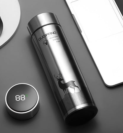 Intelligent Temperature Display Insulation Cup – Modern Design 304 Stainless Steel Smart Temp Thermos