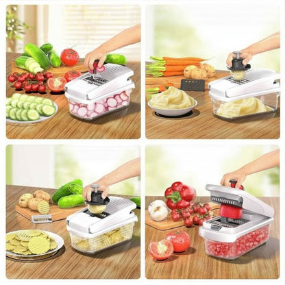 Dineluxco Multifunctional Vegetable Chopper Blade Attachments Set