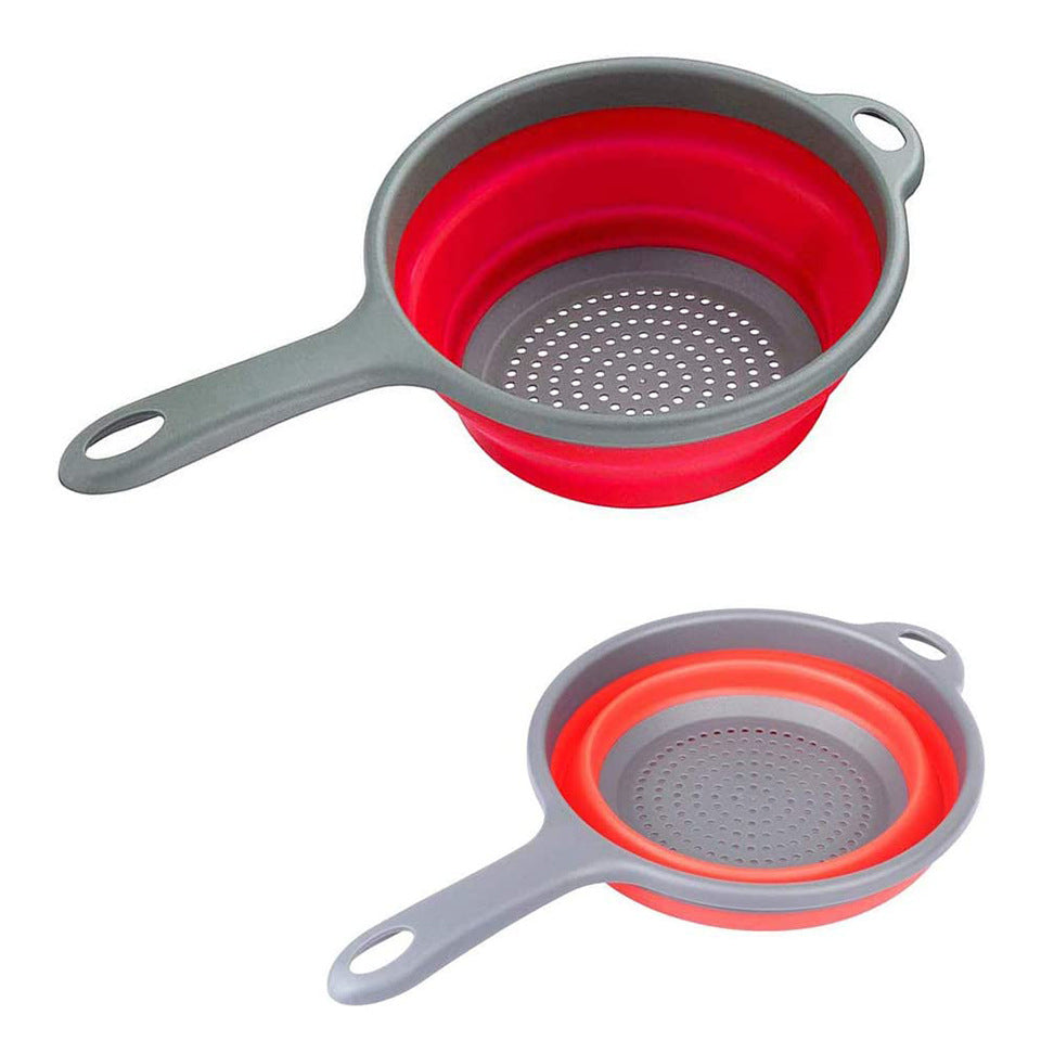 Foldable Silicone Colander – Easy Clean Collapsible Kitchen Colander Bowl