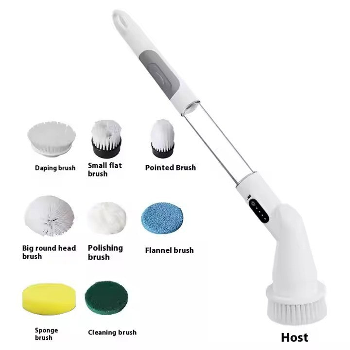Electric Spin Scrubber Cleaning Brush Set – Easy Grip USB Powered Cleaning Brush Set for Home