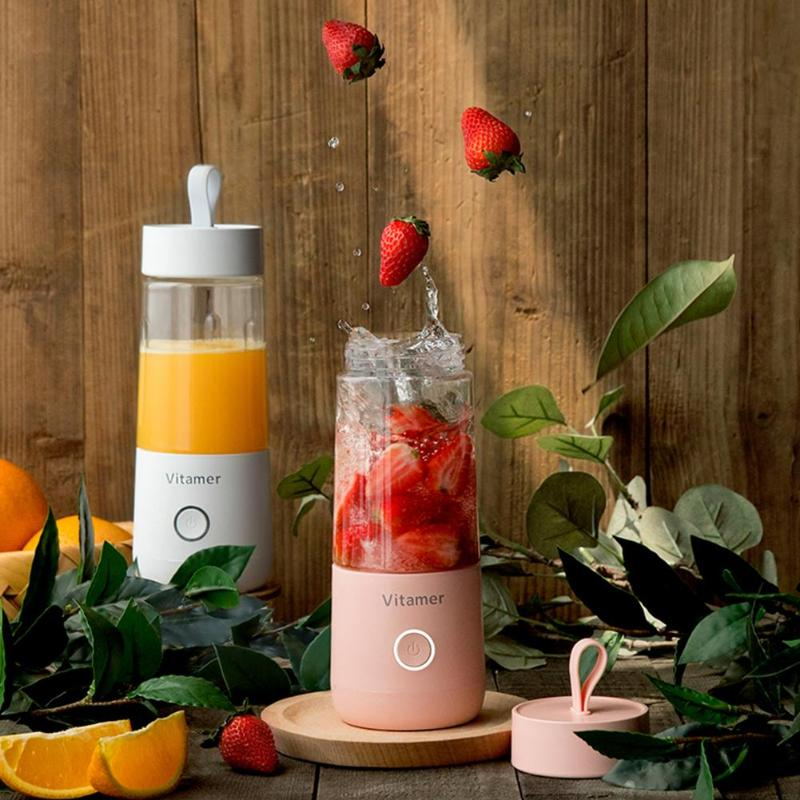 Portable Blender Juicer – One-Button Operation USB Rechargeable Travel Blender