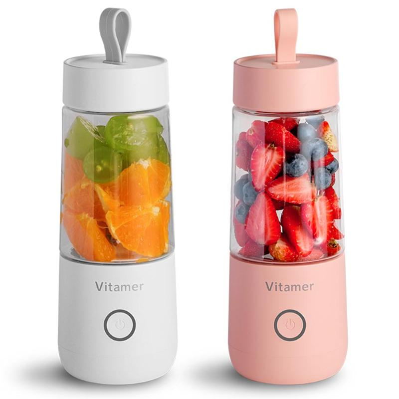 Portable Blender Juicer – Multi-Blade 350ml USB Rechargeable Fruit Juicer