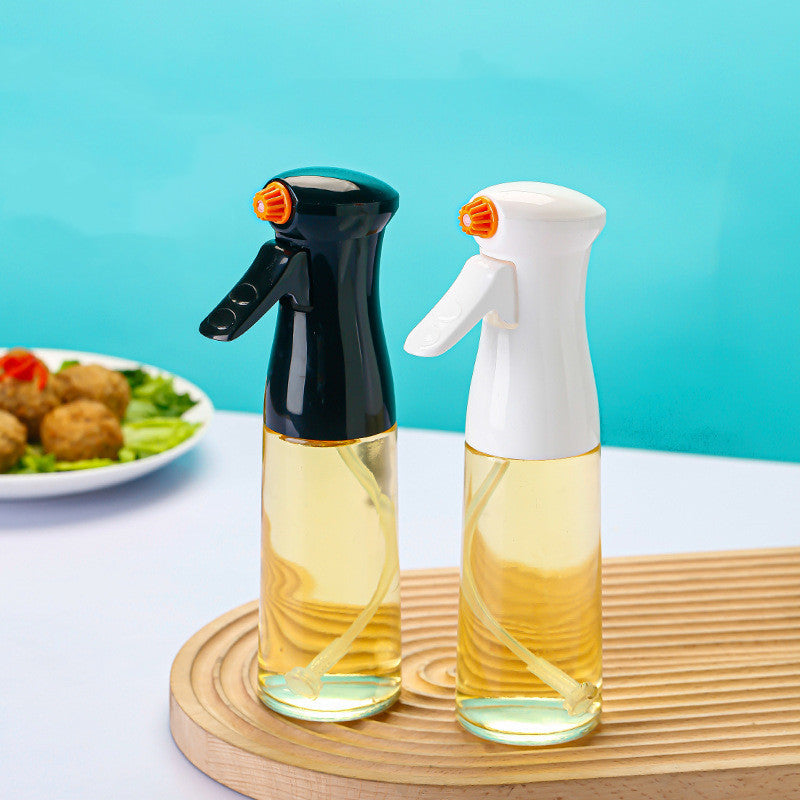 Glass Oil Spray Bottle – Refillable 220ml Press Spray Oil Dispenser for Air Fryer