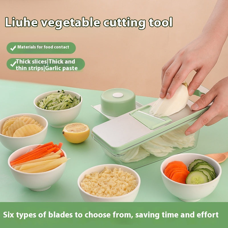 Stainless Steel Vegetable Slicer and Chopper – Easy Clean Multifunctional Vegetable Slicer with Hand Guard