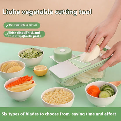 Stainless Steel Vegetable Slicer and Chopper – Easy Clean Multifunctional Vegetable Slicer with Hand Guard