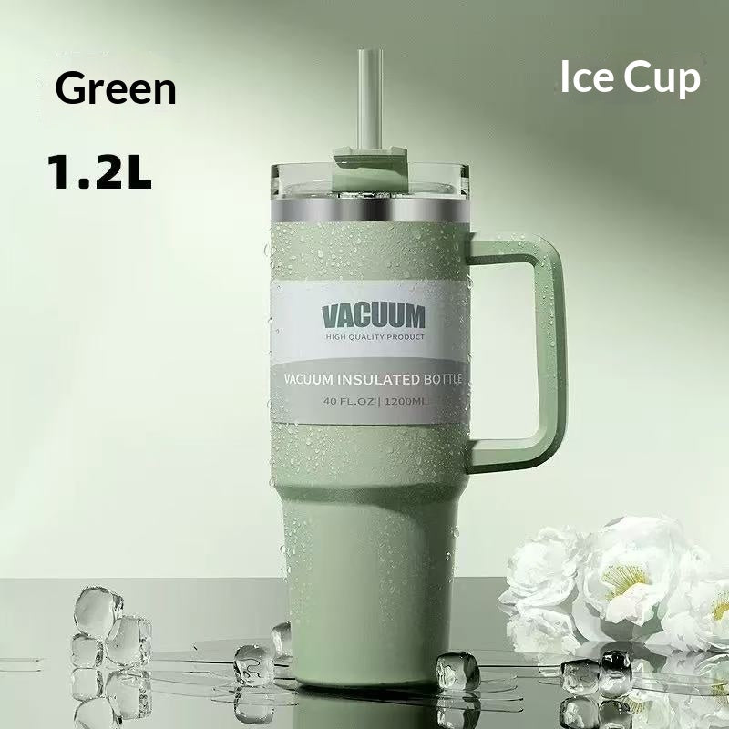 40oz Iced Coffee Tumbler – 304 Stainless Steel 40oz Cold Drink Tumbler with Straw