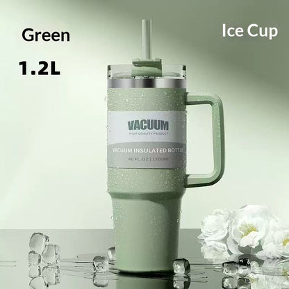 40oz Iced Coffee Tumbler – 304 Stainless Steel 40oz Cold Drink Tumbler with Straw