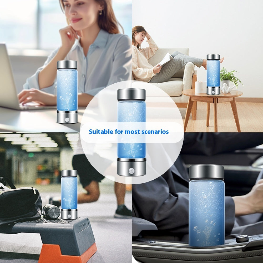SPE PEM Hydrogen Rich Water Bottle – 420ml Portable Hydrogen Water Generator for Daily Use