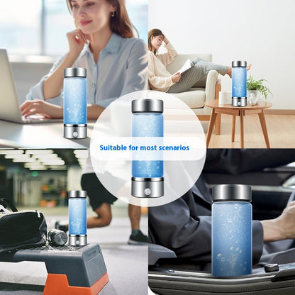 SPE PEM Hydrogen Rich Water Bottle – 420ml Portable Hydrogen Water Generator for Daily Use