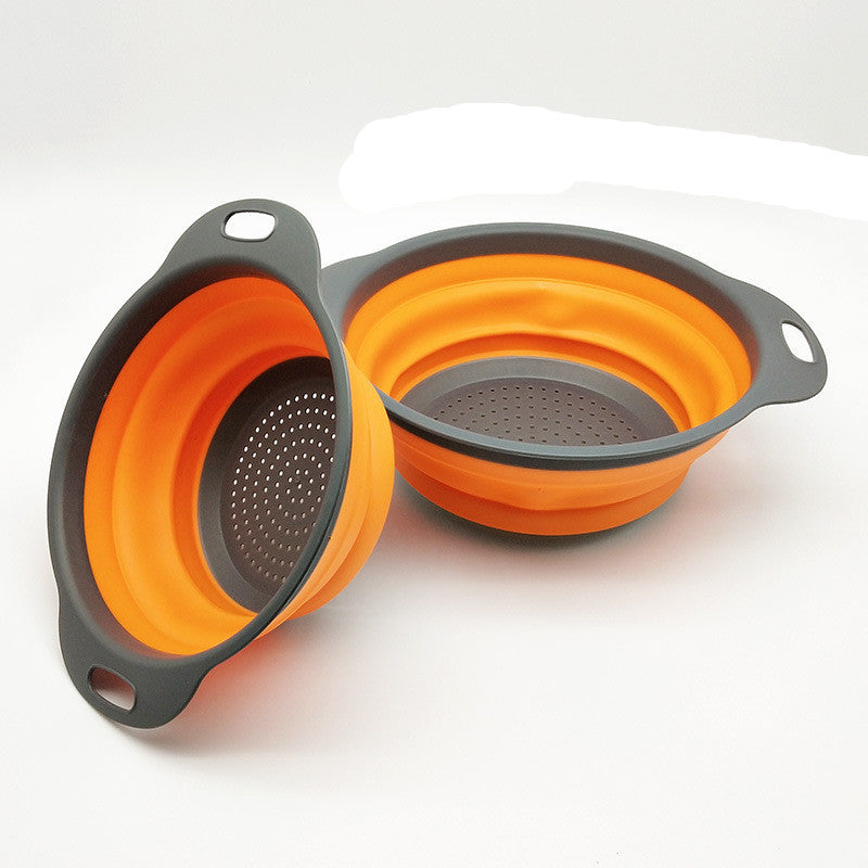 Foldable Silicone Colander – Eco-Friendly Collapsible Drain Basket for Kitchen