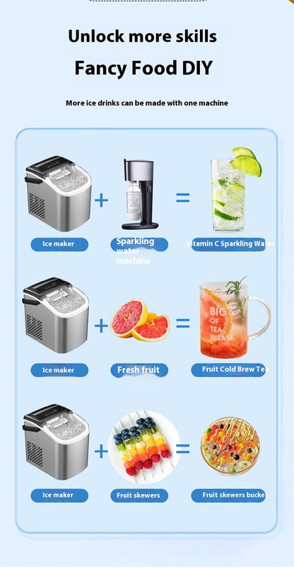 Portable Countertop Ice Maker Machine – Fast Ice Making 95W Countertop Ice Maker 1.2L Capacity