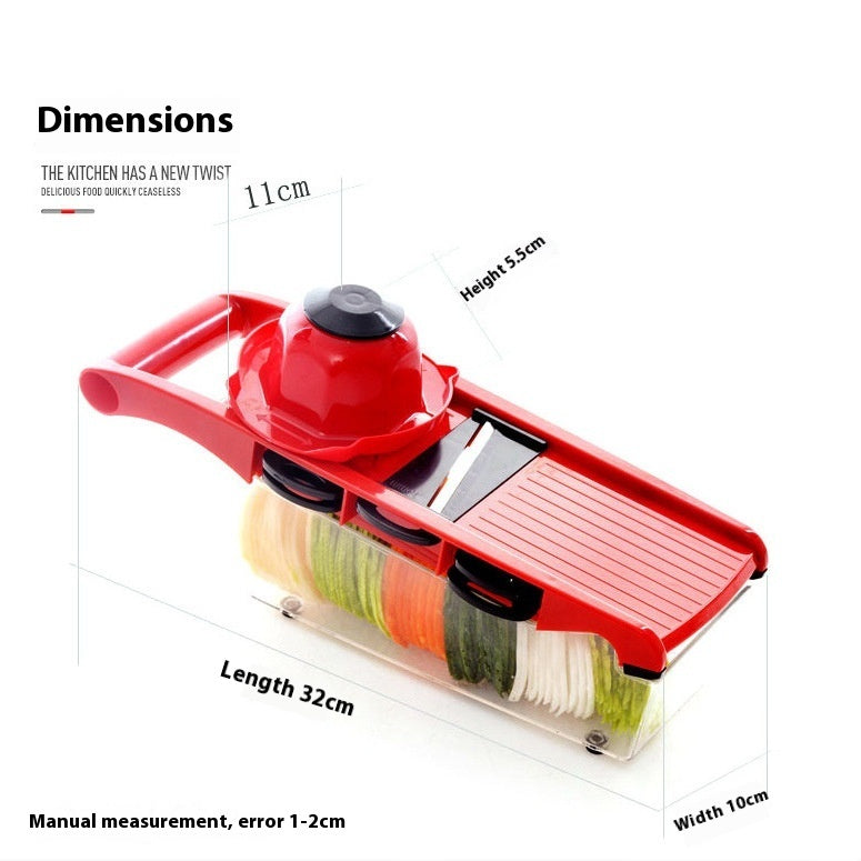 Pro 6-in-1 Vegetable Chopper – Onion Dicer and Potato Shredder with 6-Blade and Hand Guard