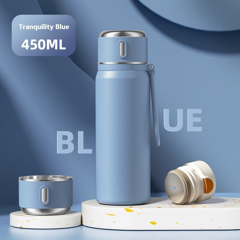 316 Stainless Steel Insulated Tea Tumbler – Modern 550ml Smart Temperature Display Macaron Tea Tumbler