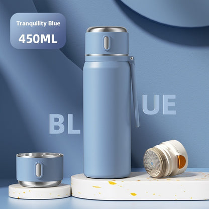 316 Stainless Steel Insulated Tea Tumbler – Modern 550ml Smart Temperature Display Macaron Tea Tumbler