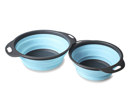 Foldable Silicone Colander – Heat Resistant Silicone Collapsible Colander Basket