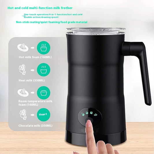Automatic Electric Milk Frother – 4-in-1 580ml Stainless Steel Foam Maker for Latte and Cappuccino