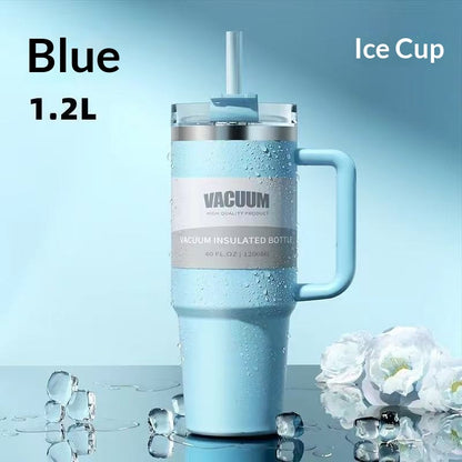 40oz Iced Coffee Tumbler – Insulated 1200ml Stainless Steel Iced Coffee Tumbler with Lid and Straw
