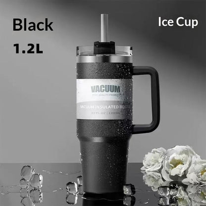 40oz Iced Coffee Tumbler – Stylish 1200ml Stainless Steel Iced Coffee Tumbler with Lid