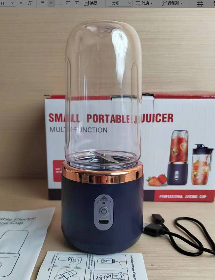 6-Blade Portable Blender – High Performance 6-Blade 400ml Rechargeable Blender Cup