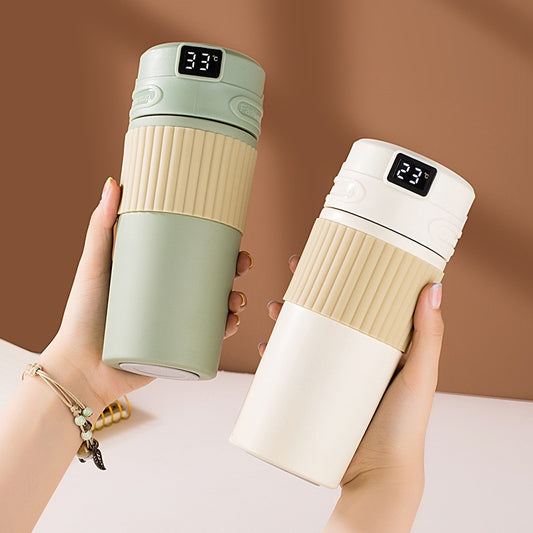 Intelligent Temperature Display Coffee Cup – 480ml Stainless Steel Portable Insulated Travel Tumbler