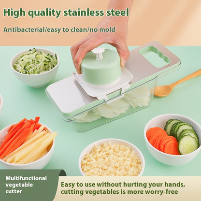 Stainless Steel Vegetable Slicer and Chopper – Multifunctional Mandoline with Hand Guard for Kitchen