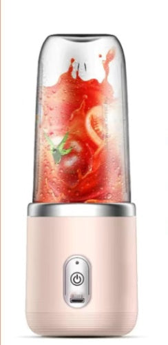 6-Blade Portable Blender – Multi-Speed 400ml USB Rechargeable Smoothie Cup