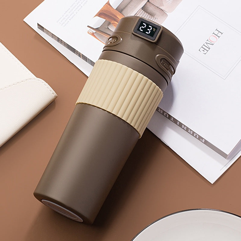 Intelligent Temperature Display Coffee Cup – 480ml Eco-Friendly Stainless Steel Smart Coffee Tumbler