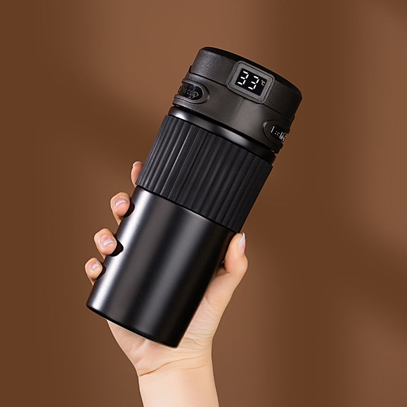Intelligent Temperature Display Coffee Cup – Leak-Proof 480ml Insulated Coffee Cup with Digital Temp Display