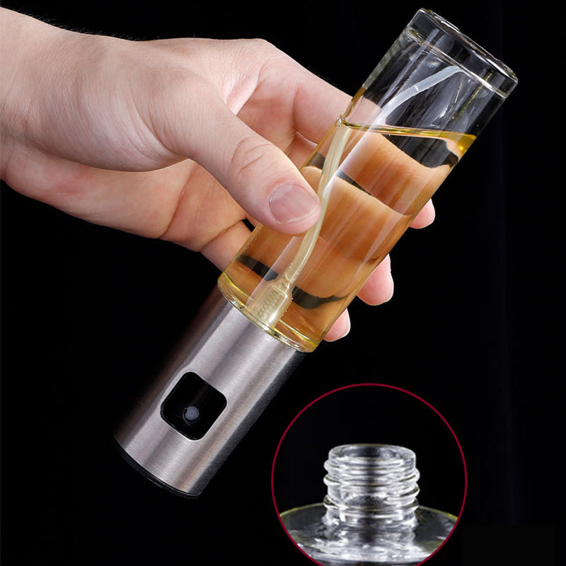 304 Stainless Steel Oil Spray Bottle – Refillable BPA-Free Oil Sprayer for Air Fryer and Salad