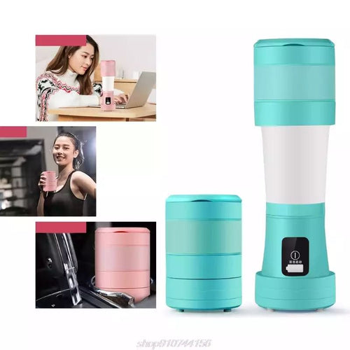 450ml Portable Telescopic Blender – USB Rechargeable Smoothie Juicer for Travel